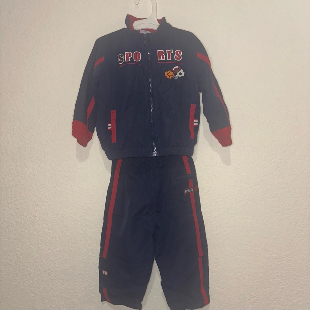 Vintage/Y2K 2nd Step SPORTS embroidered outfit Zip jacket and track pants 24M